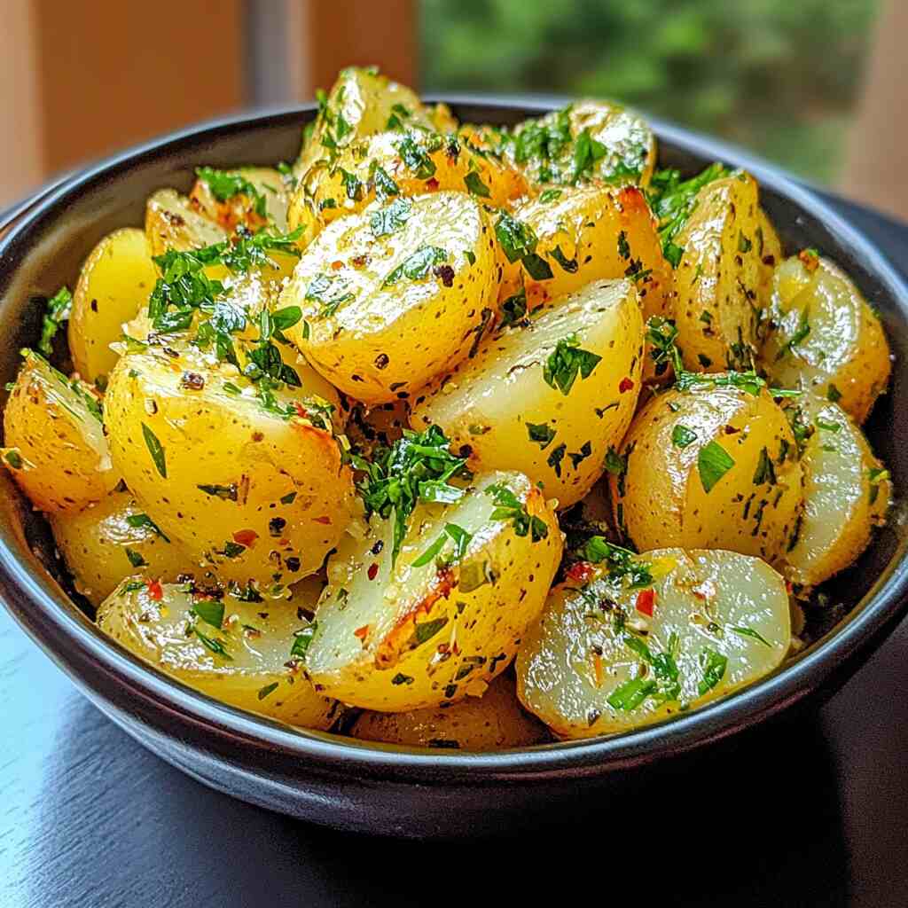 Greek Lemon Potatoes .