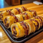 Garlic Butter Bacon Cheeseburger Rollups