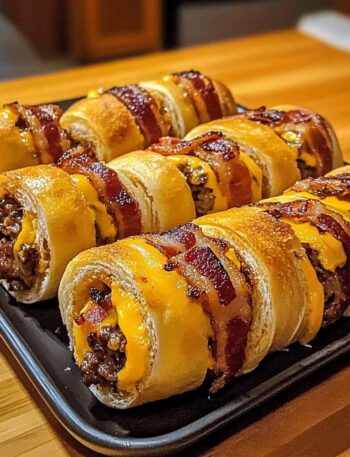 Garlic Butter Bacon Cheeseburger Rollups