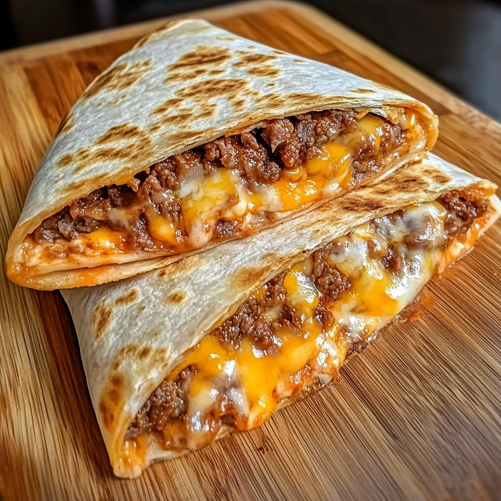 Amateur photo from Reddit.The photo was taken by an amateur using her phone camera,recipe name.Cheesy Beef Quesadilla Wrap .--s 50