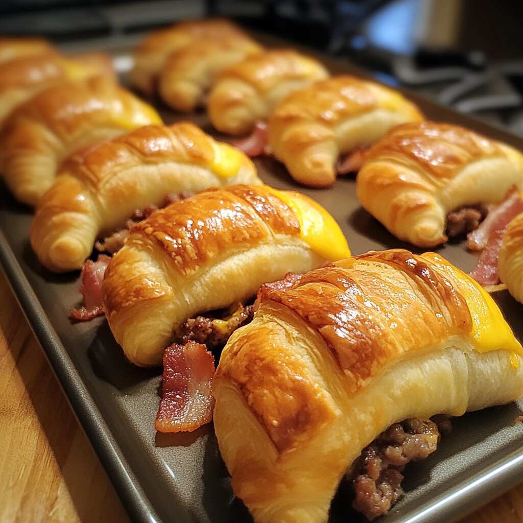 Easy Bacon Cheeseburger Crescent Rolls