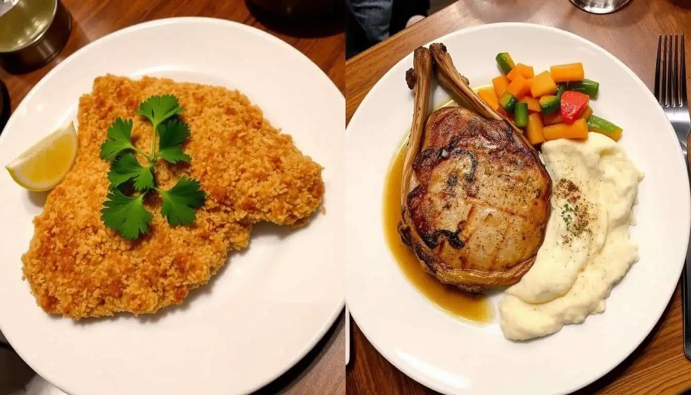 Pork schnitzel and pork chop cutlets