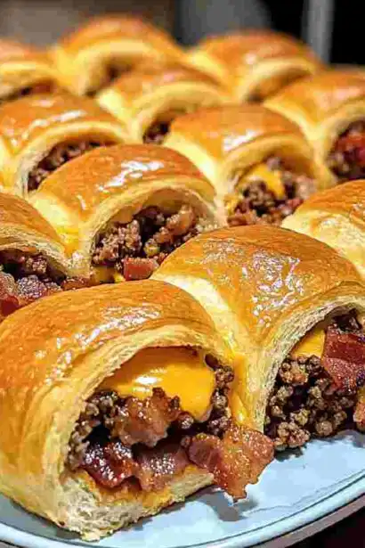 Bacon Cheeseburger Crescent Rolls