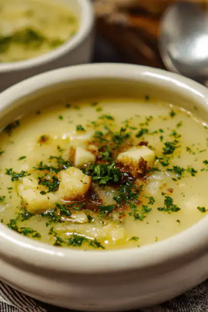 Hangover Cure Garlic Potato Soup