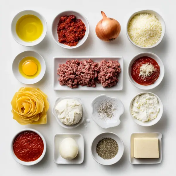 One Pot Lasagna Soup ingredients