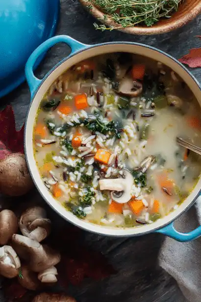 Delicious Autumn Wild Rice Soup