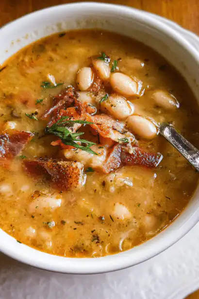 white bean soup with bacon