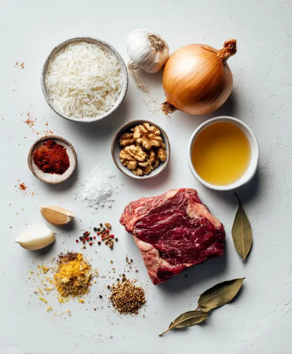 Traditional Harcho Soup ingredients