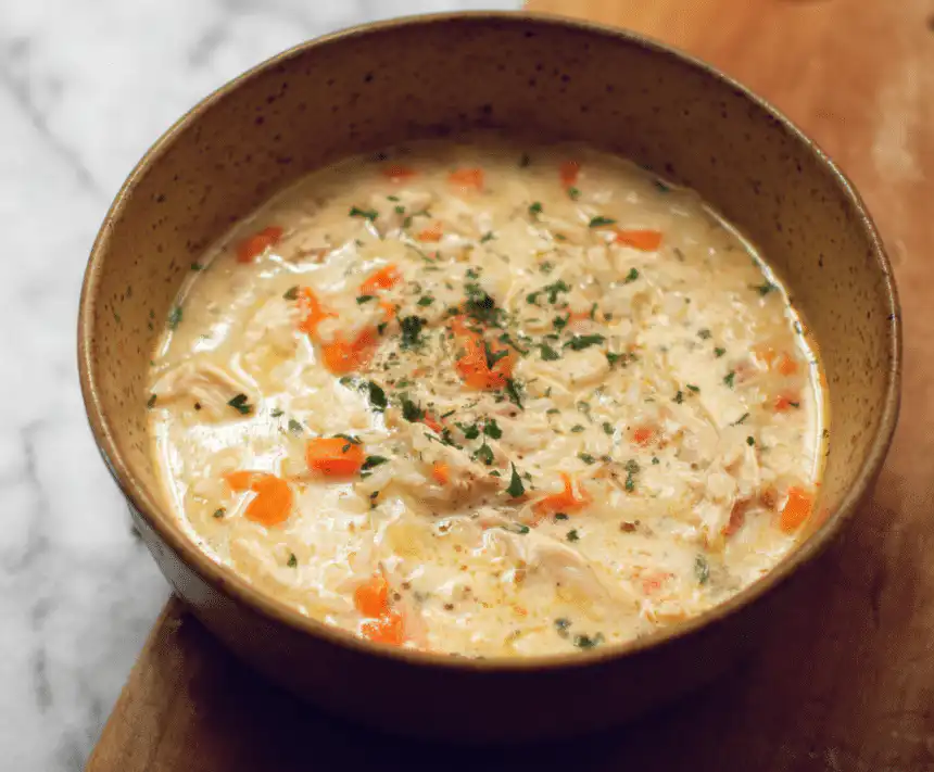 creamy chicken and rice soup
