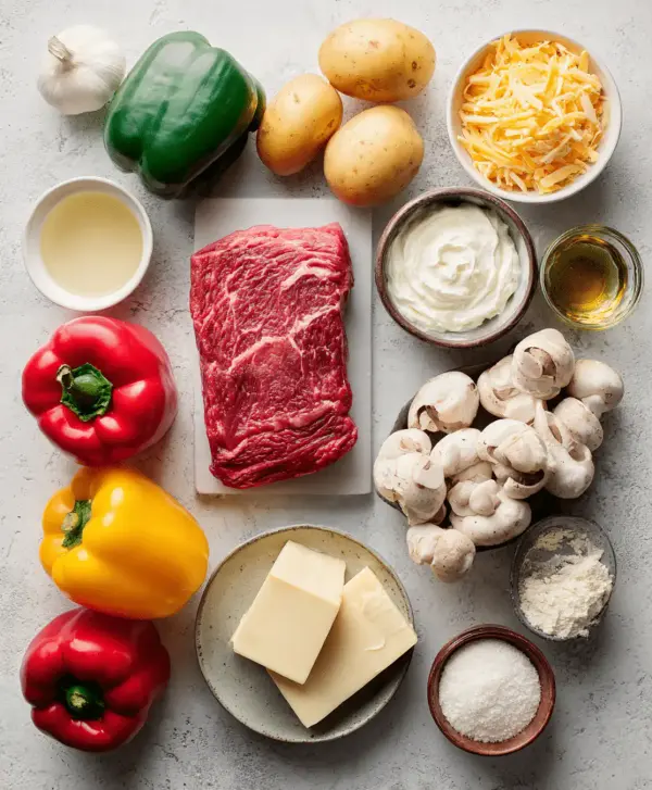 cheesesteak potato soup ingredients