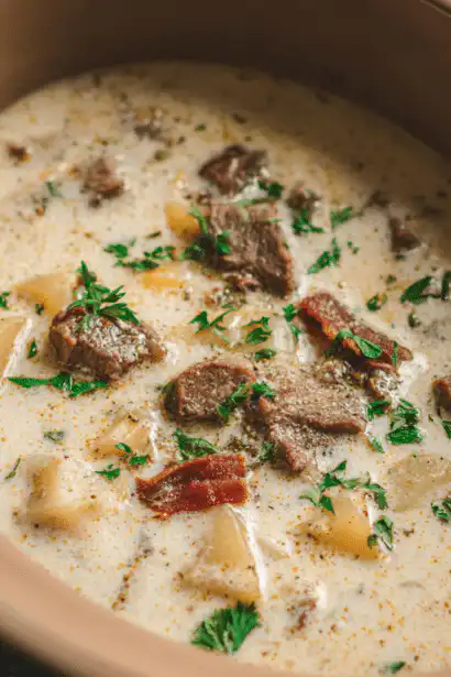 cheesesteak potato soup