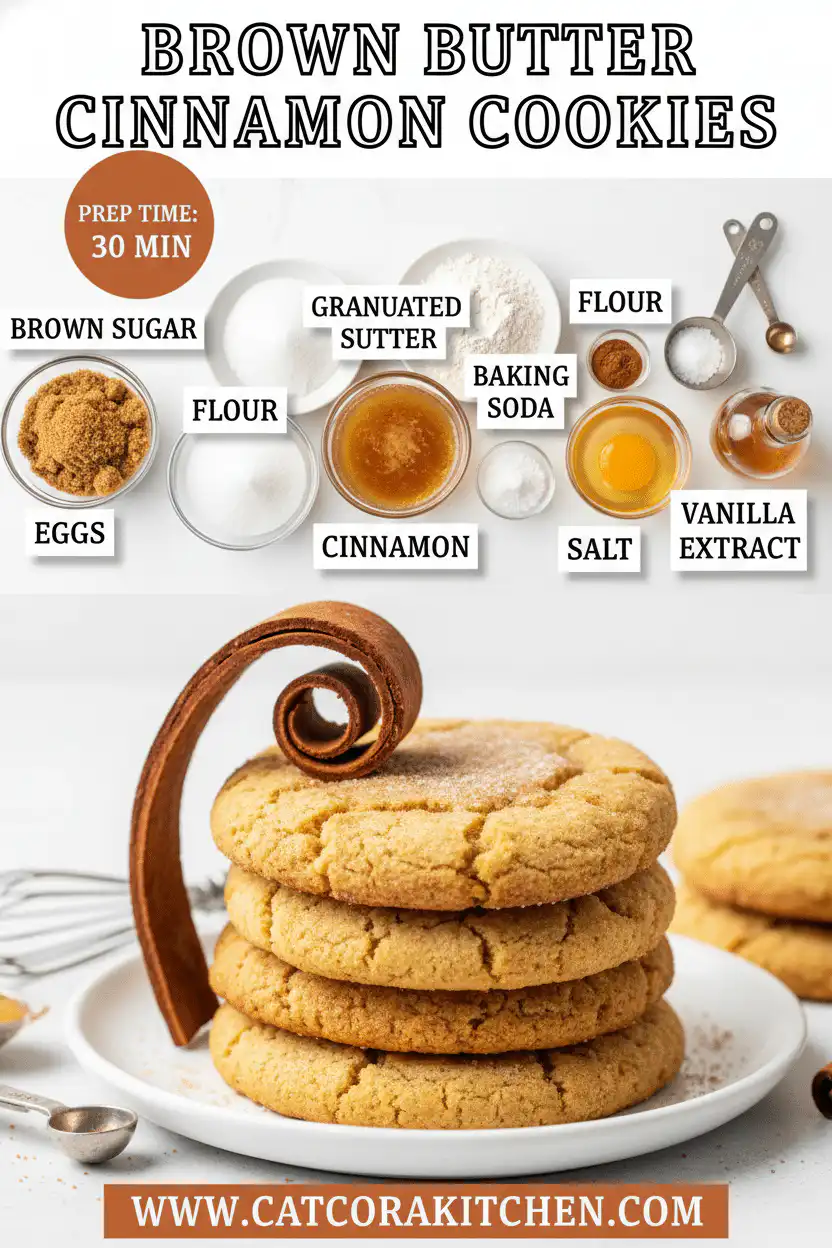 Brown butter cinnamon cookies ingredients