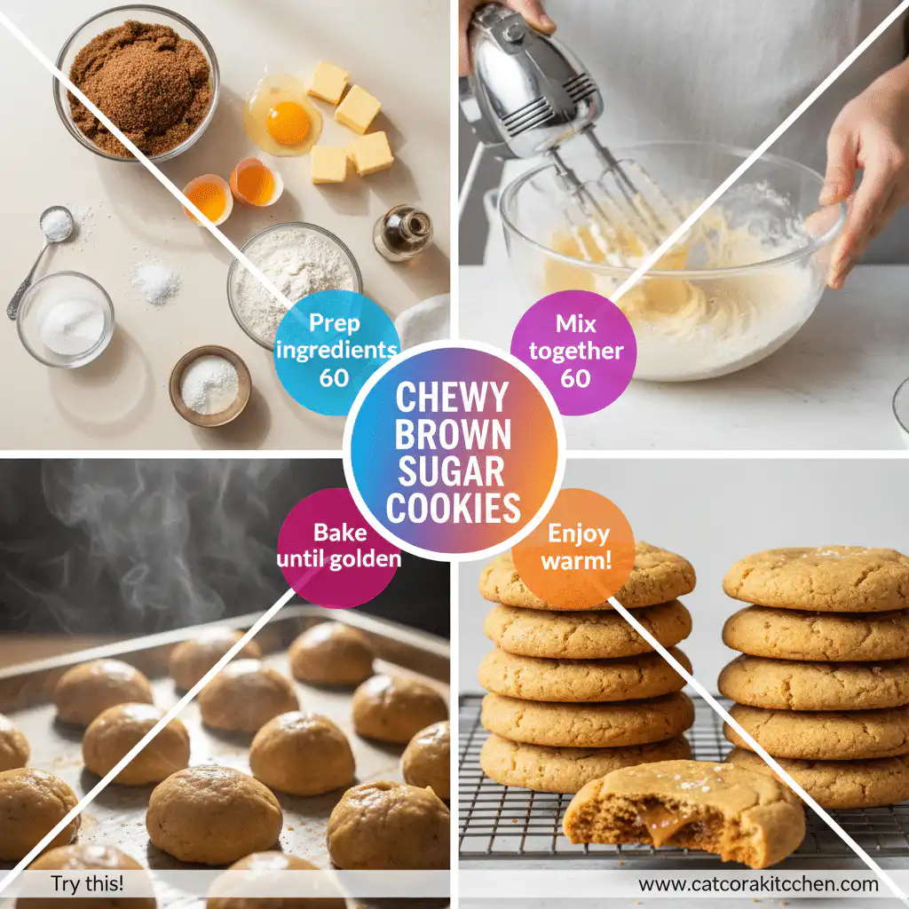 card recipe ingredients and instructions Chewy Brown Sugar Cookies