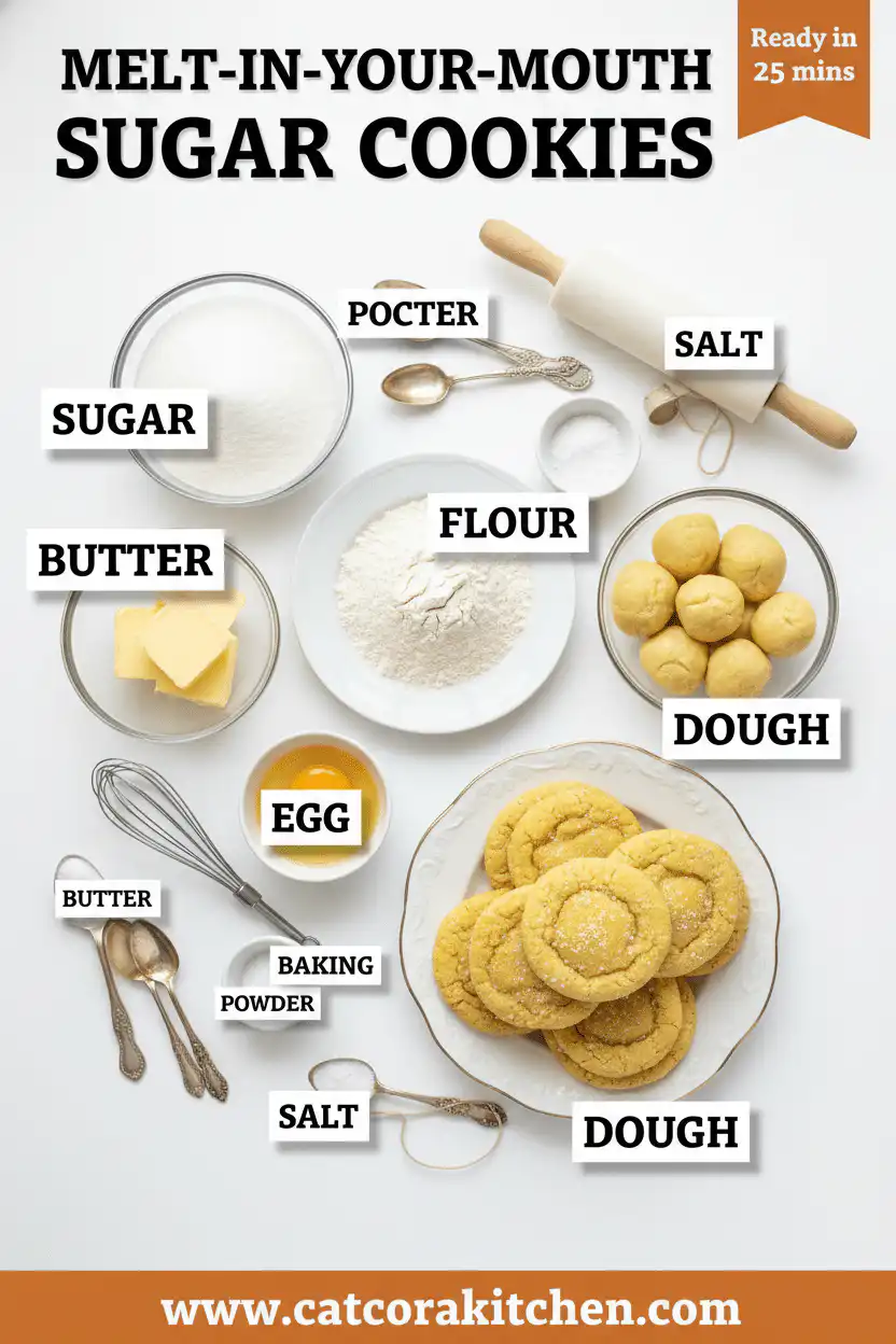 Melt-in-your-mouth sugar cookies ingredients