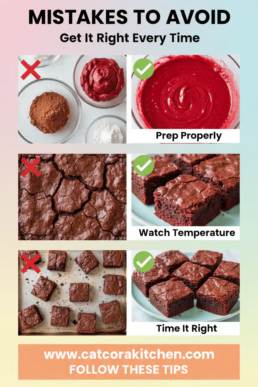 Red velvet brownies common mistakes