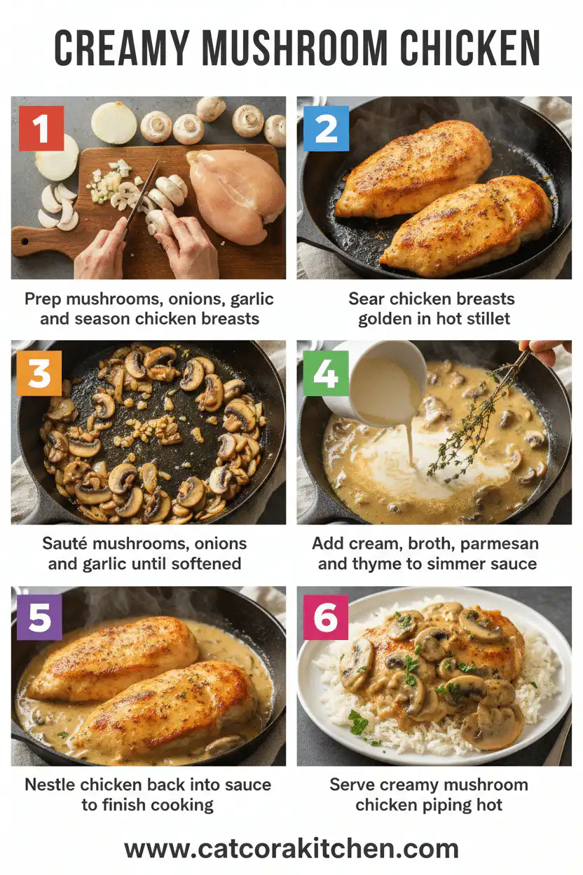 Creamy mushroom chicken How to Make