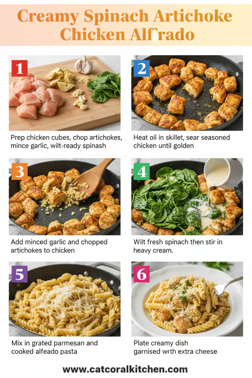 Spinach artichoke chicken alfredo how to make