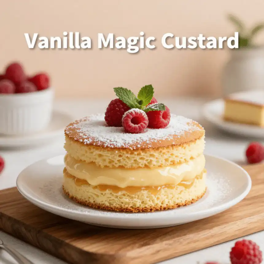 Vanilla Magic Custard Cake