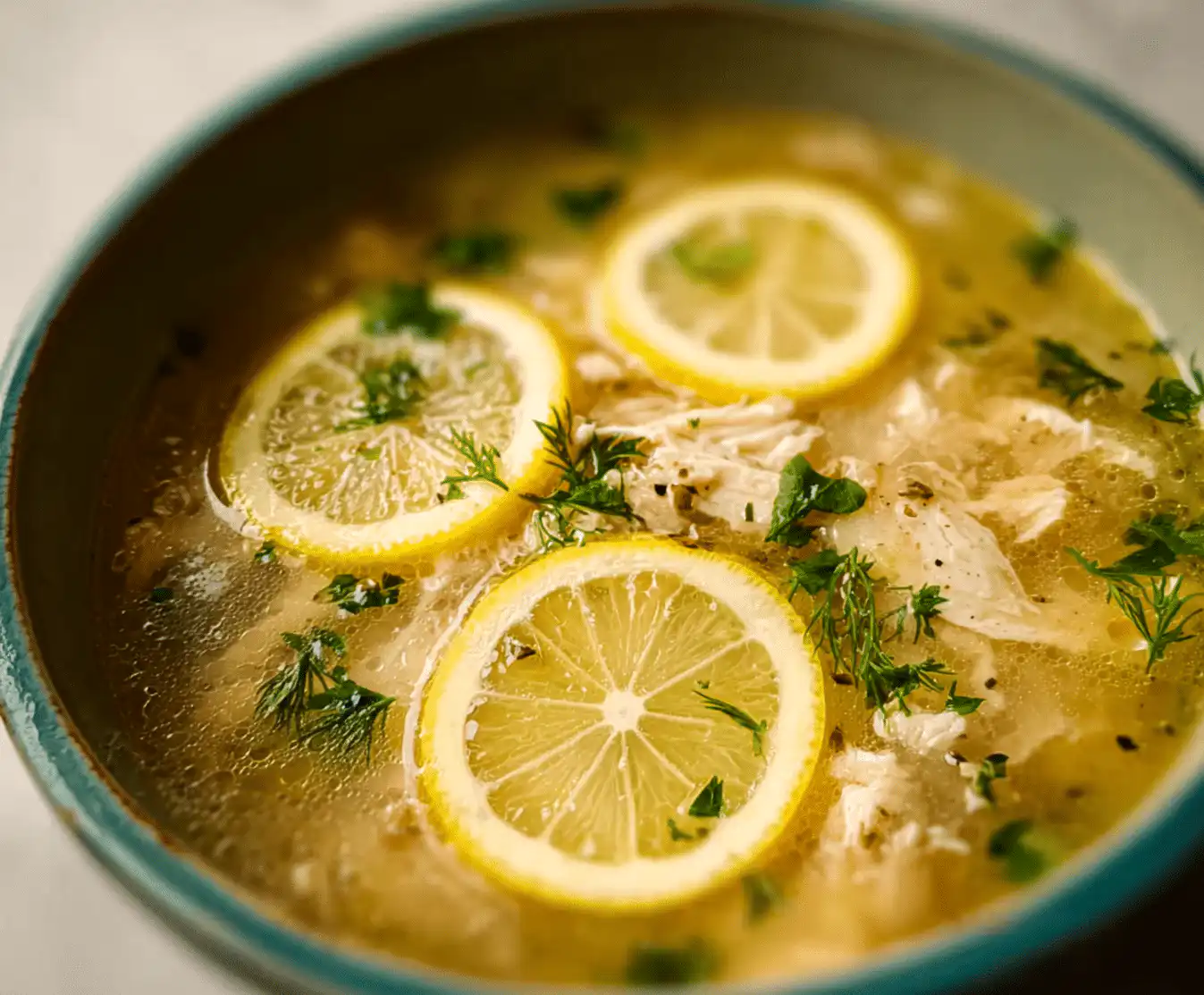 Greek lemon chicken soup