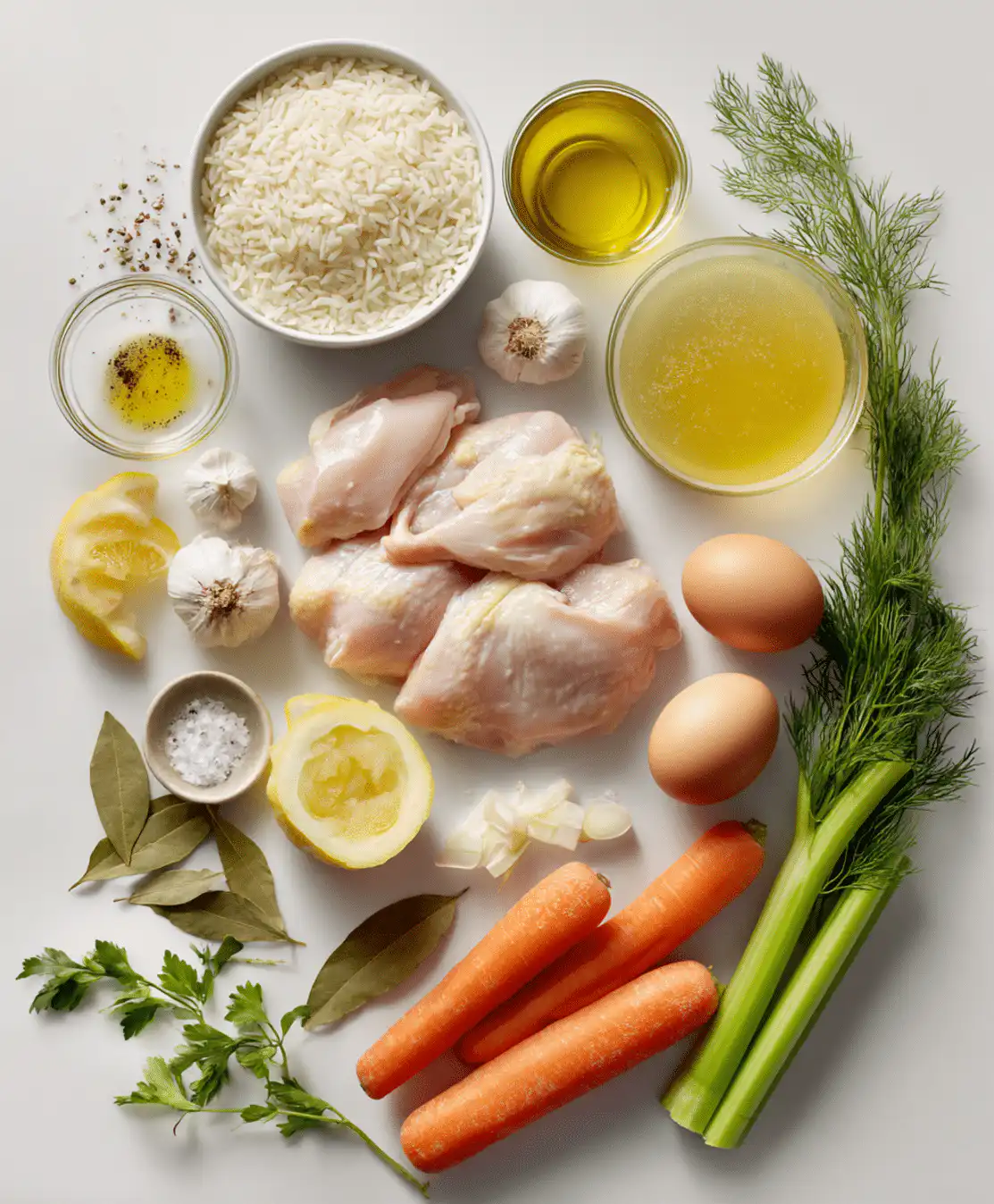 Greek lemon chicken soup ingredients