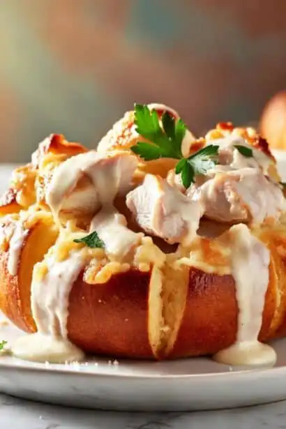 chicken alfredo monkey bread