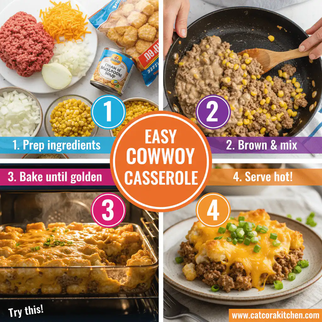 card recipe ingredients and instructions easy cowboy casserole