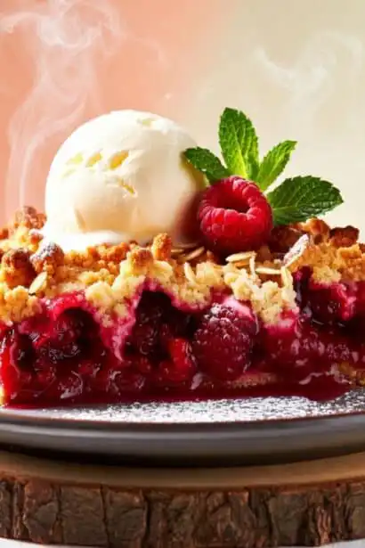 easy raspberry crumble