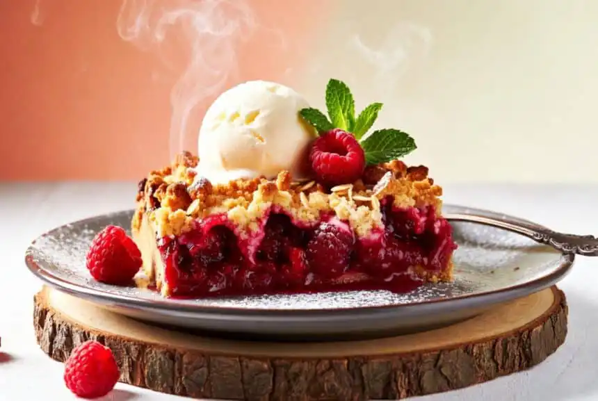easy raspberry crumble