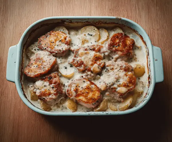 Pork Chop Potato Casserole: Easy One-Dish Dinner