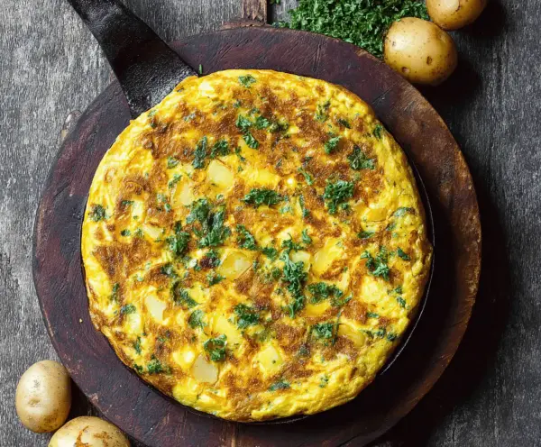 Potato Omelette Recipe: Spanish Style With Crispy Potatoes