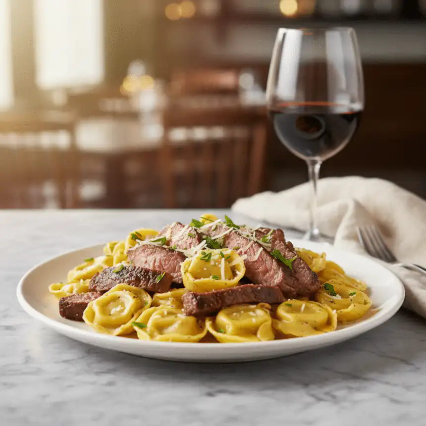 garlic steak tortellini