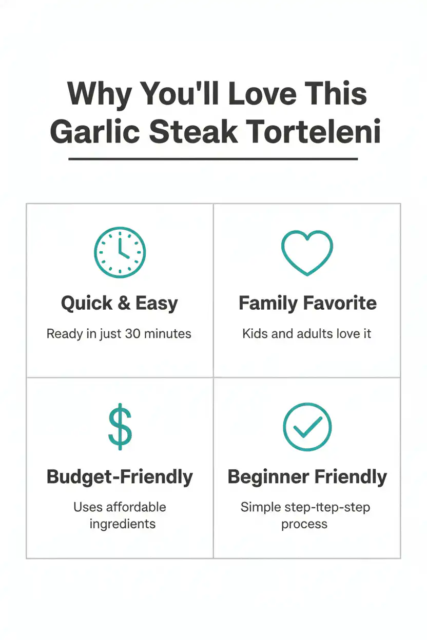 Why you'll love garlic steak tortellini