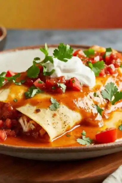 how to make queso chicken enchiladas