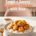pineapple chicken with rice