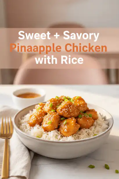 pineapple chicken with rice