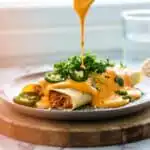 queso chicken enchiladas