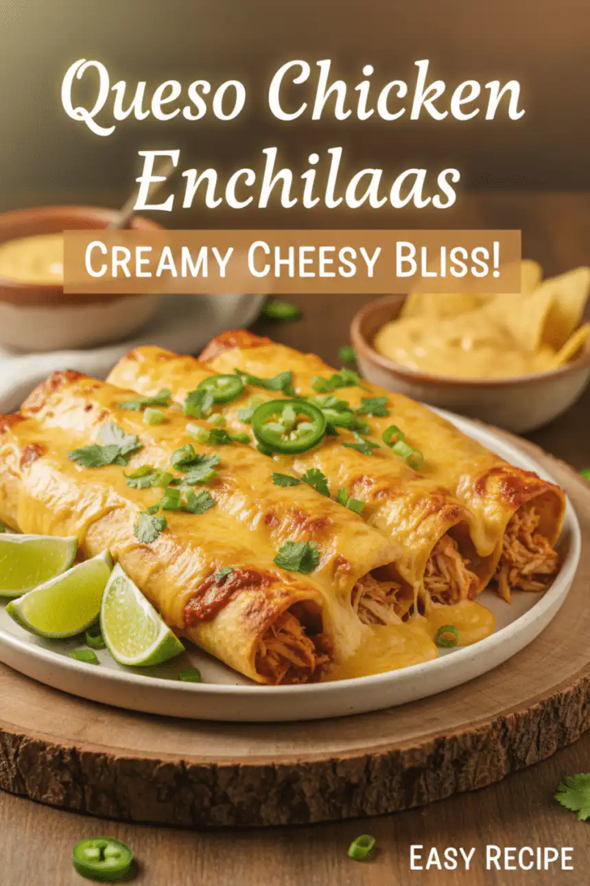 queso chicken enchiladas