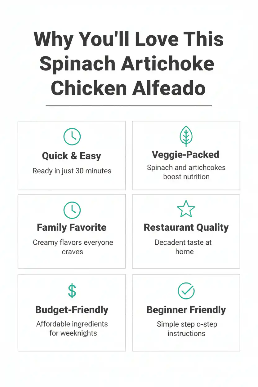 Why you'll love spinach artichoke chicken alfredo