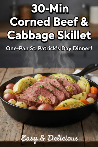 30-minute corned beef and cabbage skillet
