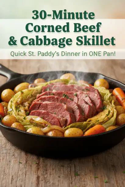 30-minute corned beef and cabbage skillet