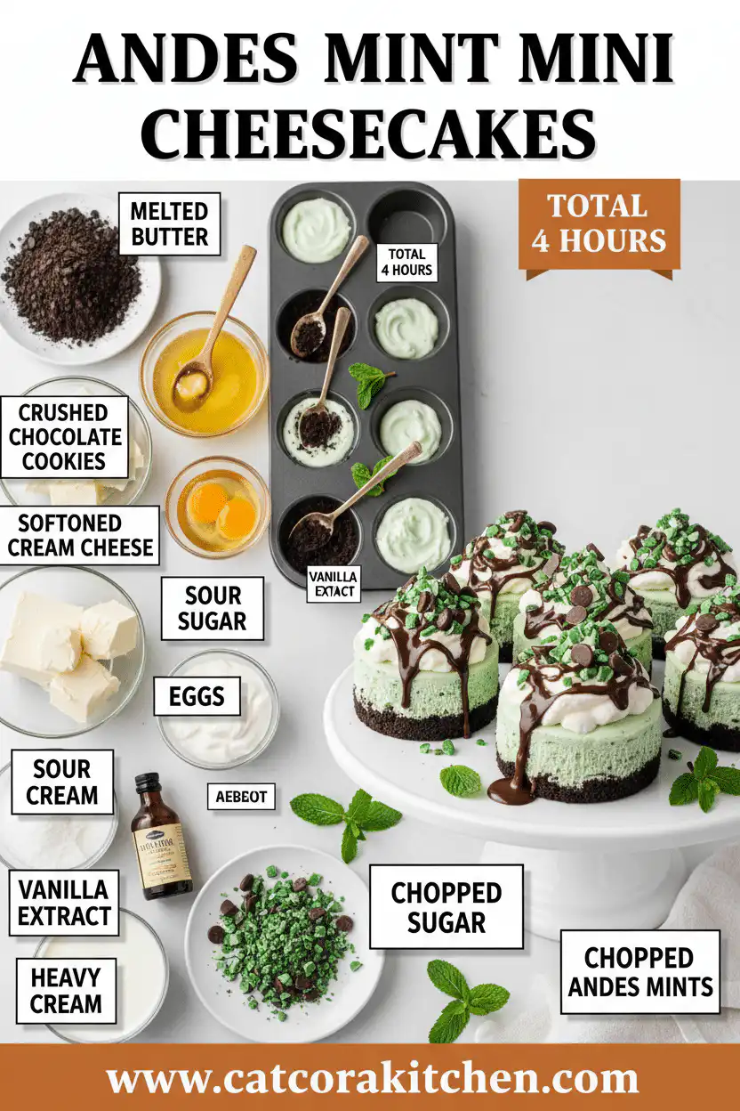 Andes mint mini cheesecakes ingredients