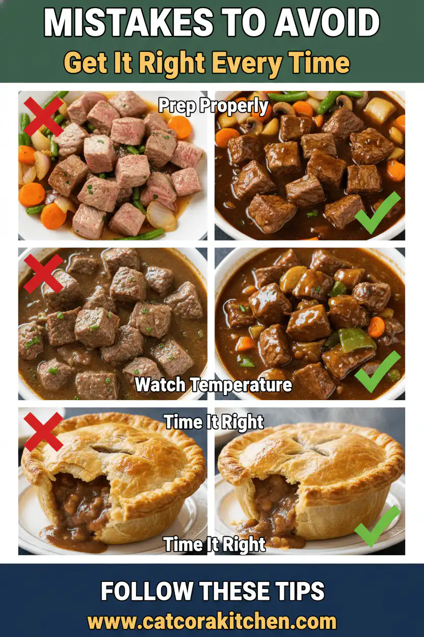 Irish Pub Guinness Beef Pie common mistakes