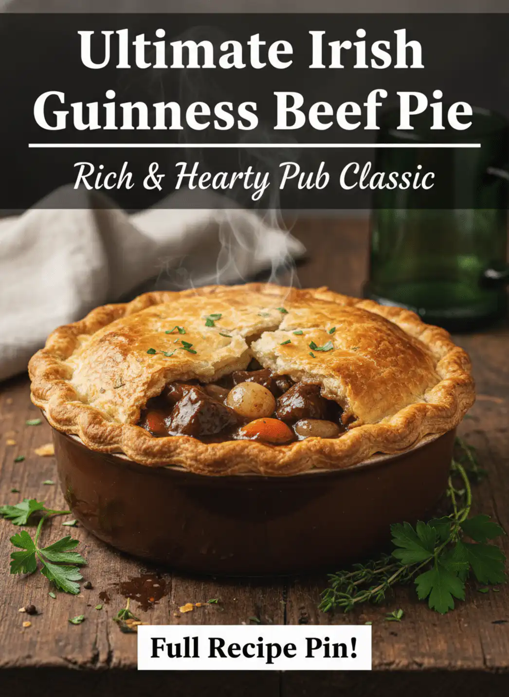 Irish Pub Guinness Beef Pie