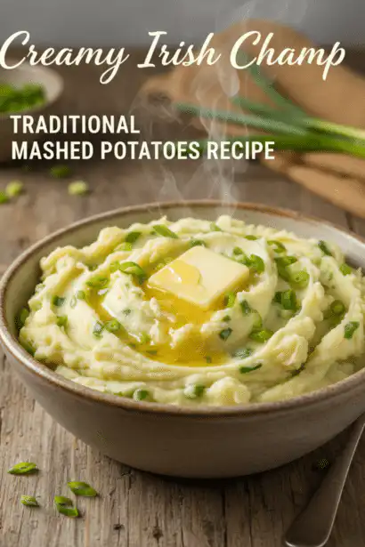 Irish champ mashed potatoes with scallions
