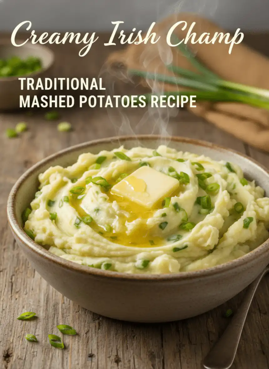 Irish champ mashed potatoes with scallions