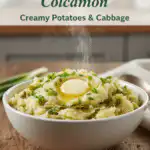 Irish colcannon potatoes and cabbage