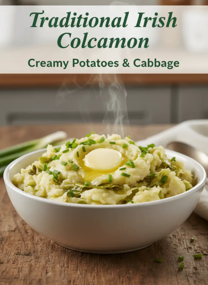 Irish colcannon potatoes and cabbage