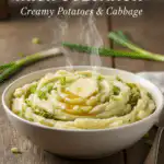 Irish colcannon potatoes and cabbage