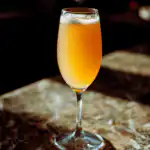 Peach Bellini cocktail