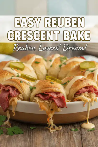 Reuben crescent bake